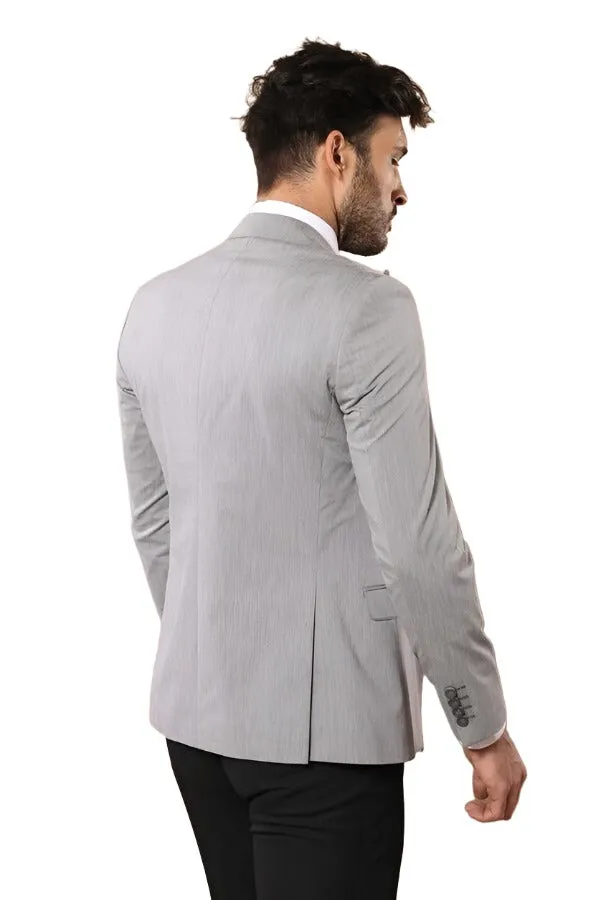 Black Double Breasted Vest Grey Men Suit - Wessi sold by Wessi product image thumbnail 4