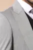 Black Double Breasted Vest Grey Men Suit - Wessi sold by Wessi