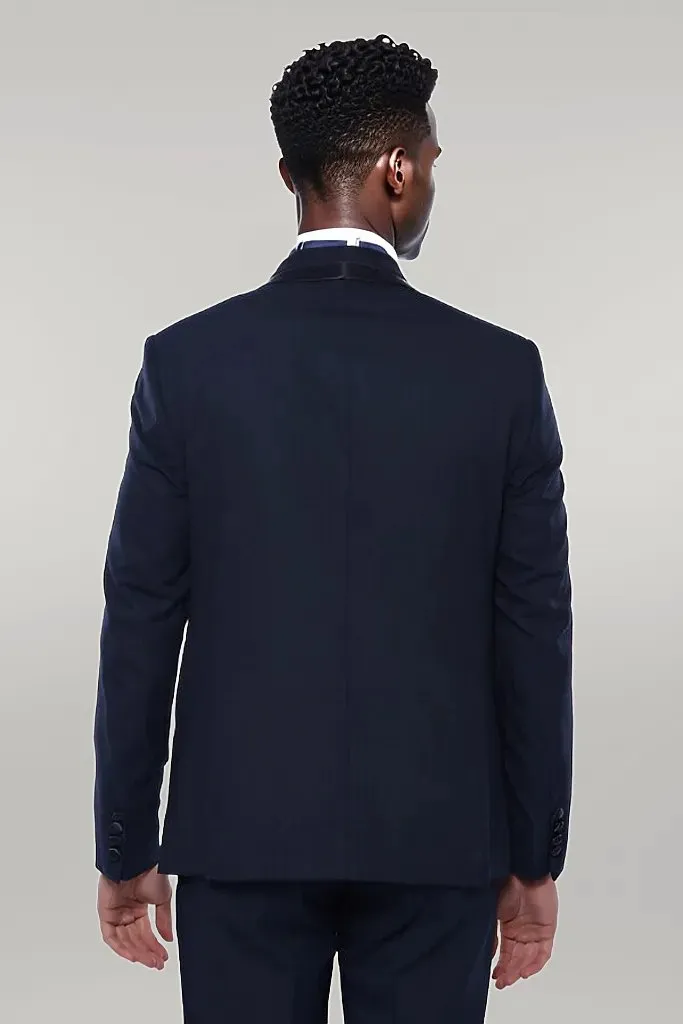 Shawl Lapel Dark Blue Tuxedo Suit | Wessi sold by Wessi product image thumbnail 4