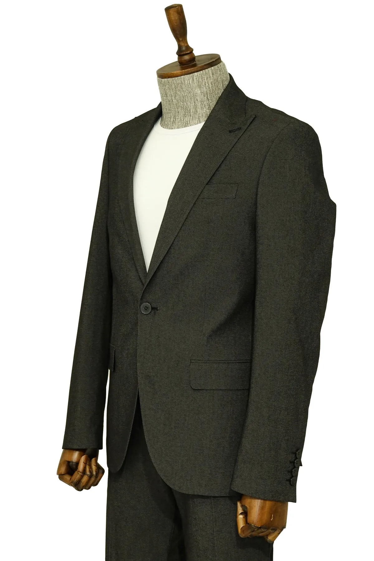 Single Buttons 2 Piece Black Men Suit - Wessi sold by Wessi product image thumbnail 4