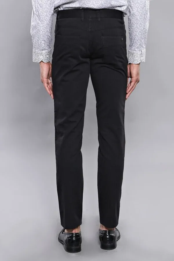 Slim Fit Plain 5 Pockets Black Men Pants - Wessi sold by Wessi product image thumbnail 5