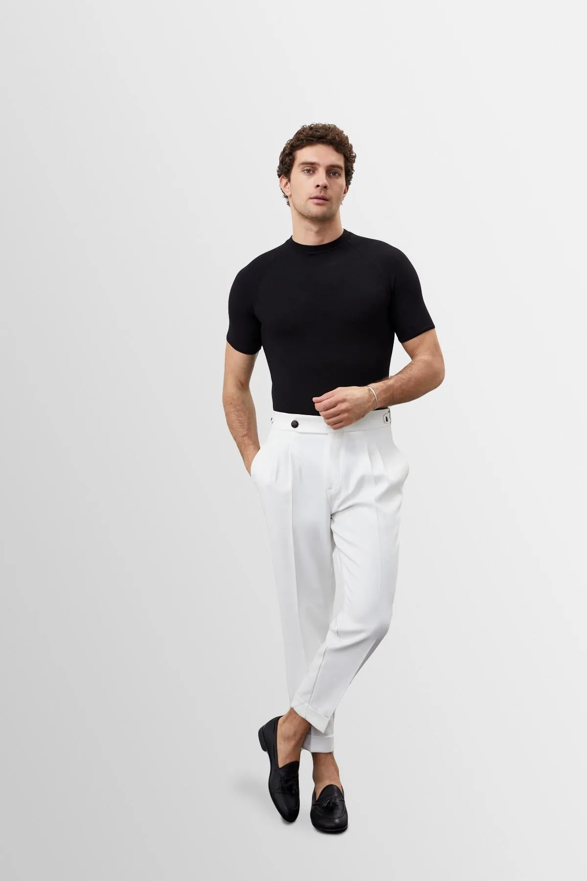 Men's Black Slim Fit Crew Neck T-Shirt - Wessi sold by Wessi product image thumbnail 2