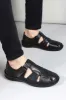 Men's Black Leather Fisherman Sandals - Wessi sold by Wessi