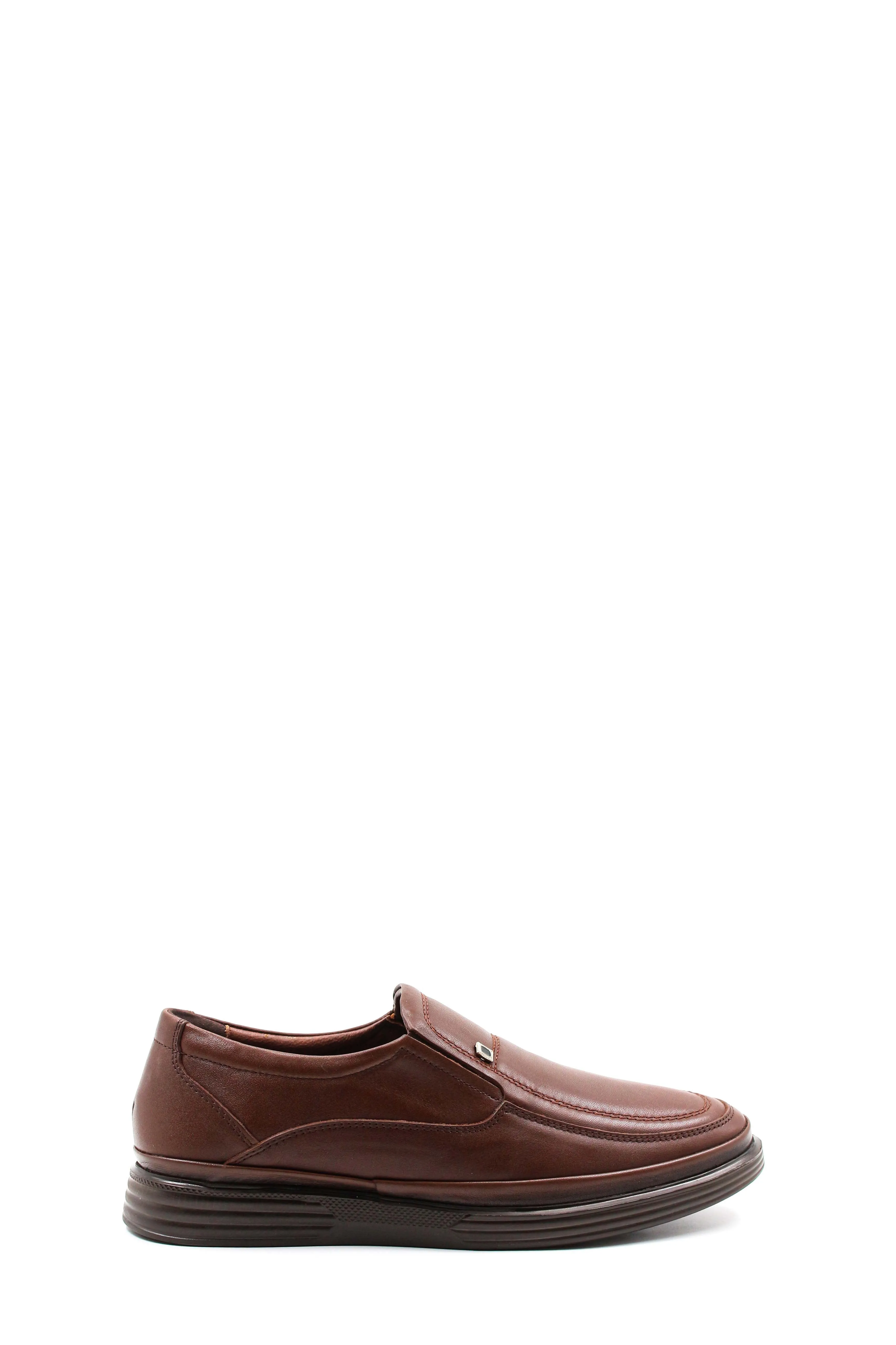 Men's Brown Leather Slip-On Loafers with Cushioned Sole - Wessi sold by Wessi