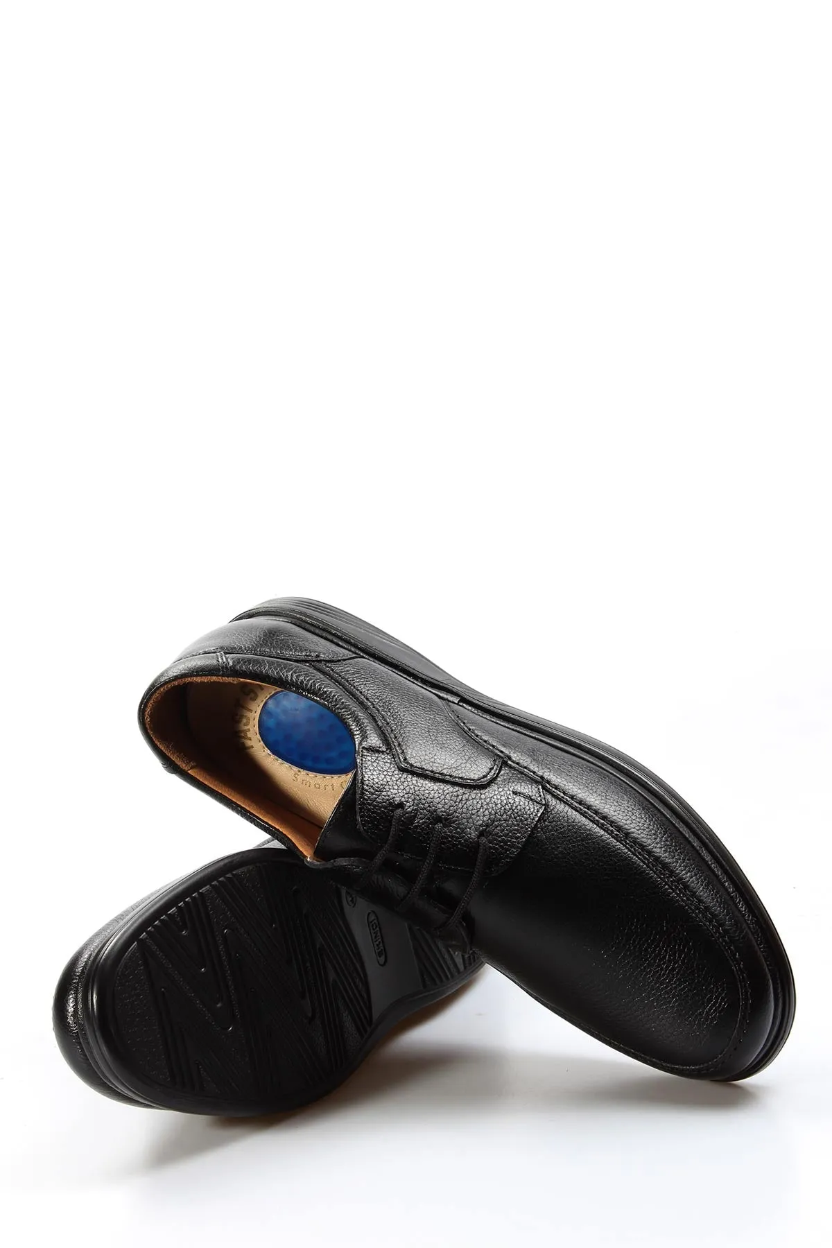 Men's Black Pebbled Leather Lace-Up Shoes - Wessi sold by Wessi product image thumbnail 4