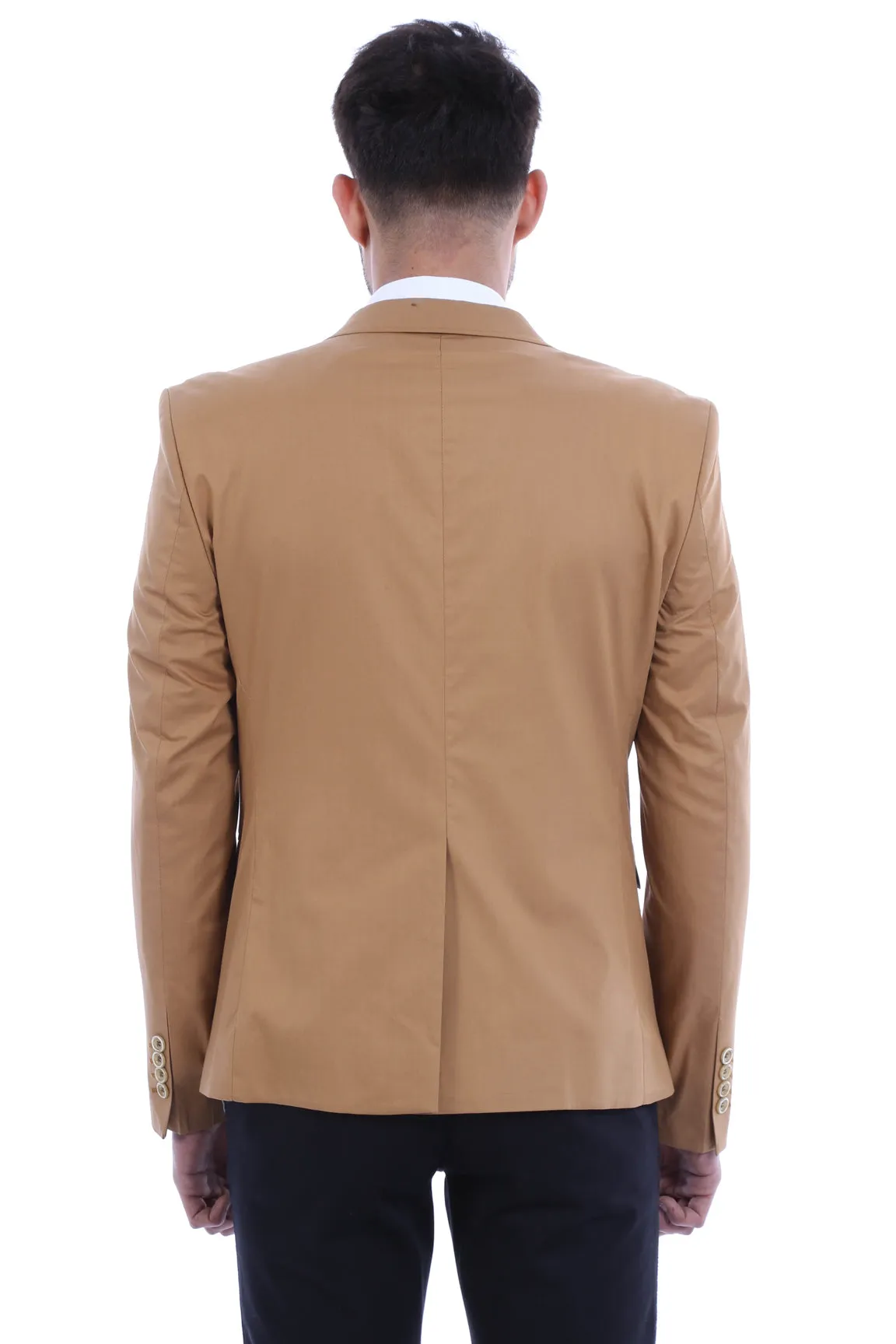 3 pocket Single Button Cotton Tan Jacket-Wessi sold by Wessi product image thumbnail 3