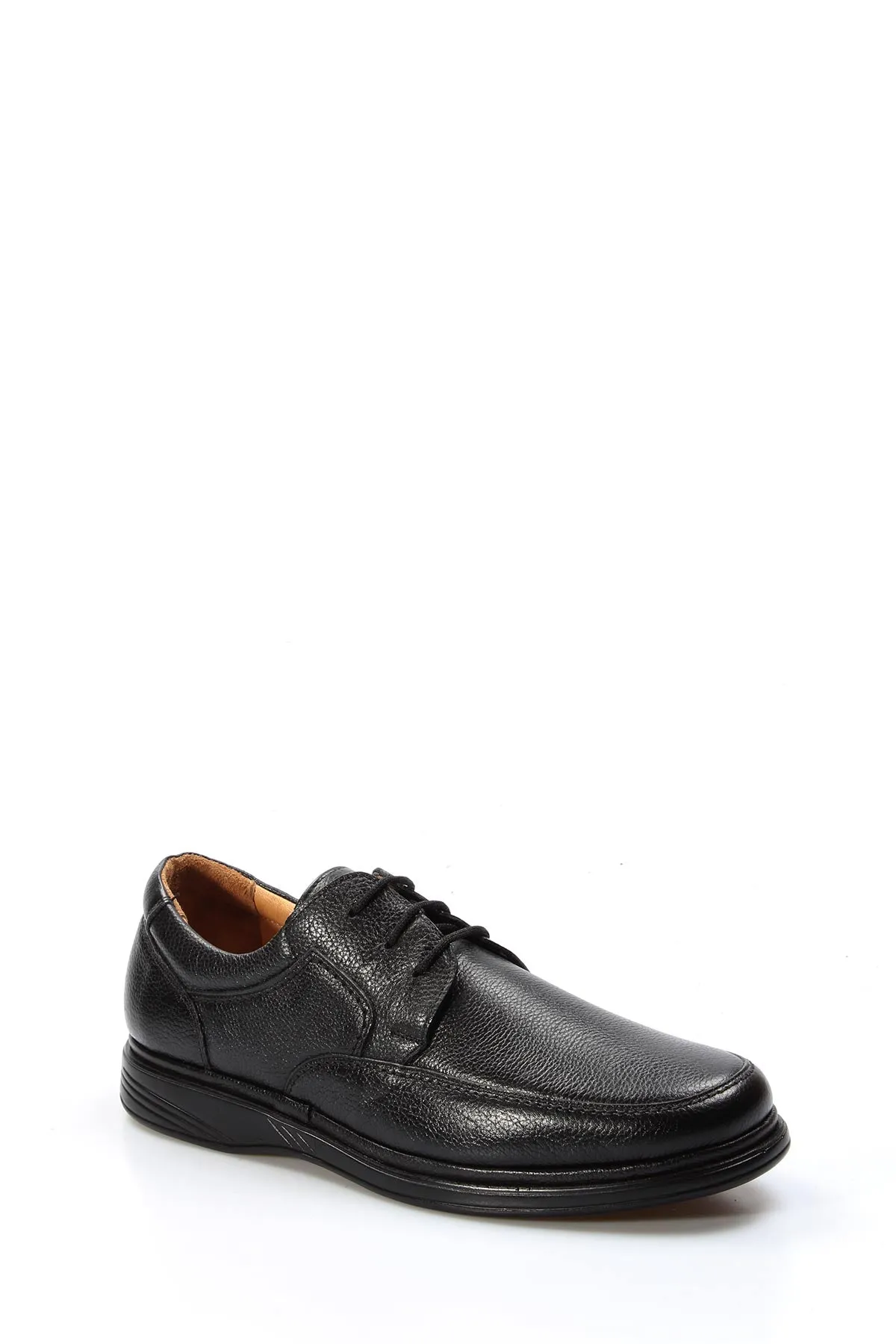 Men's Black Pebbled Leather Lace-Up Shoes - Wessi sold by Wessi product image thumbnail 3