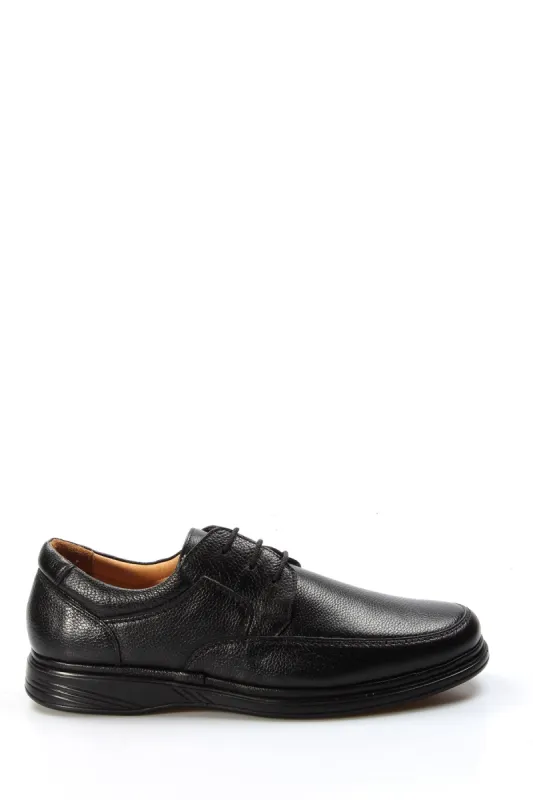 Men's Black Pebbled Leather Lace-Up Shoes - Wessi sold by Wessi