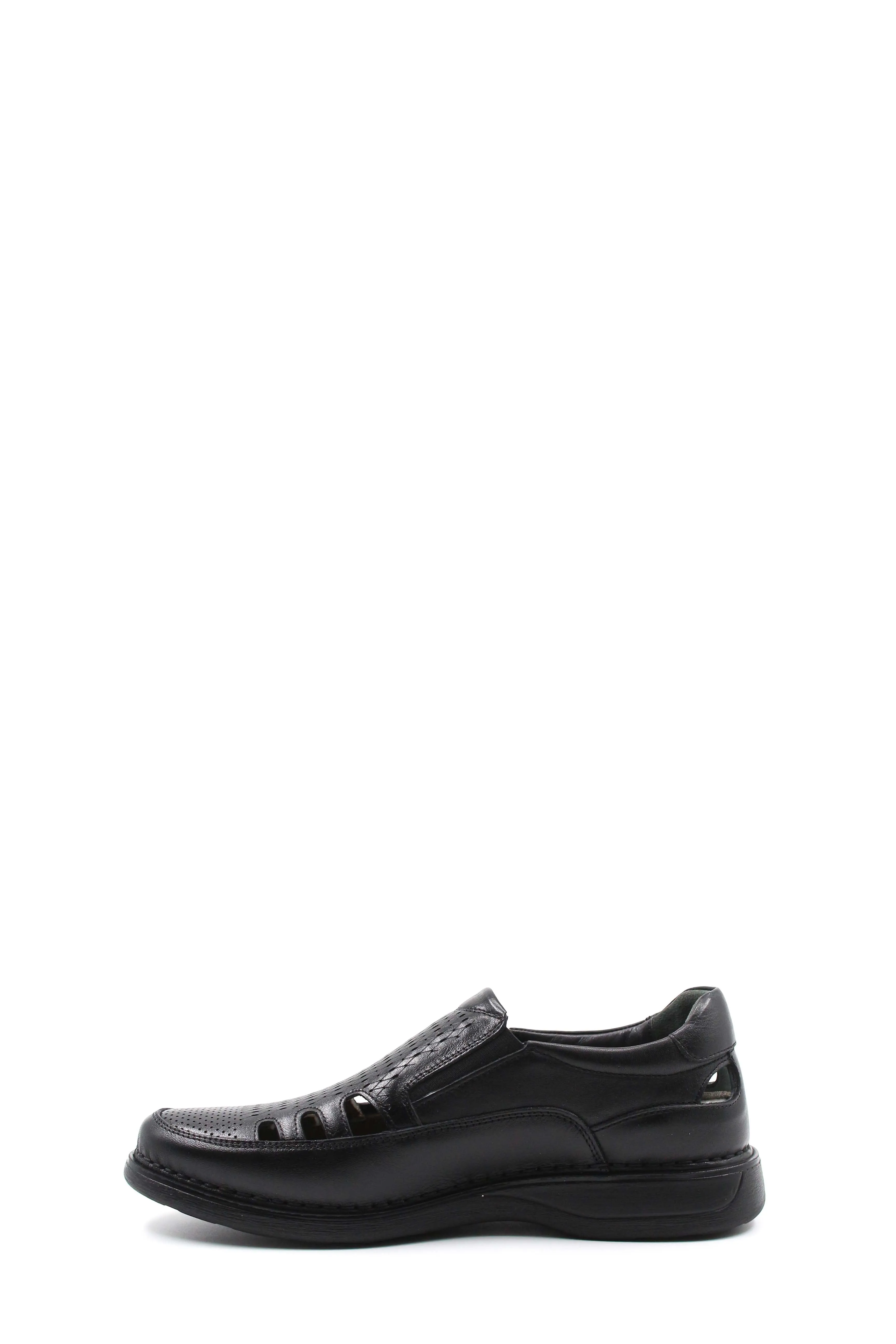 Men's Black Orthopedic Leather Sandals - Wessi sold by Wessi product image thumbnail 2