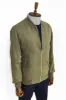 Plain Zippered Pockets Light Green Men Bomber Coat - Wessi sold by Wessi
