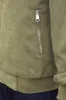 Plain Zippered Pockets Light Green Men Bomber Coat - Wessi sold by Wessi