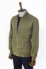 Plain Zippered Pockets Light Green Men Bomber Coat - Wessi sold by Wessi