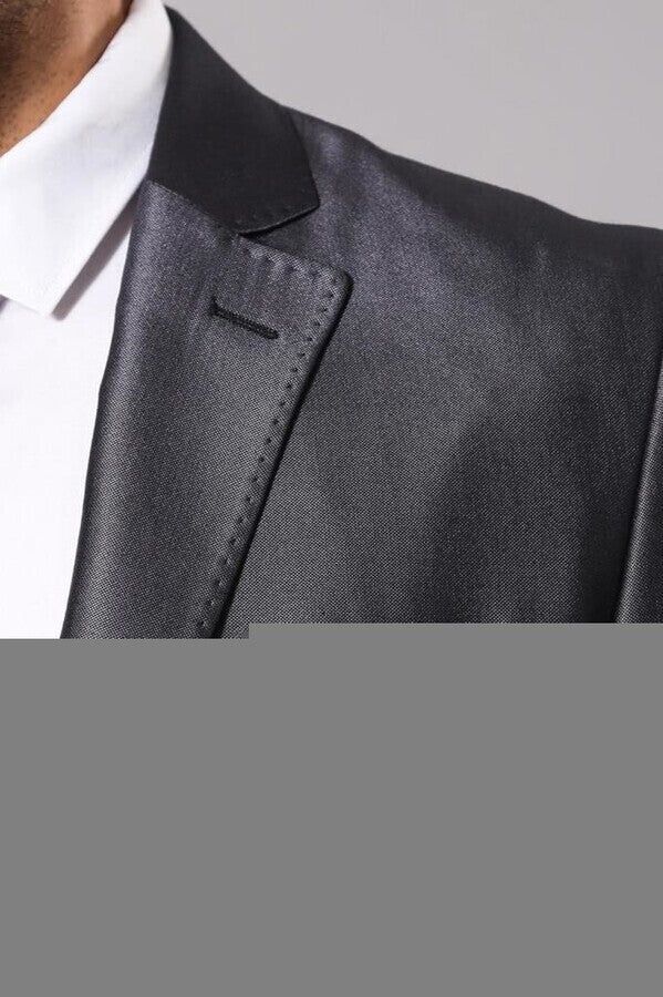 Shiny Navy Blue Men's Suit | Wessi sold by Wessi product image thumbnail 3