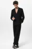 Men's Black Single-Button Double-Breasted Blazer - Wessi sold by Wessi