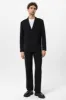 Men's Black Single-Button Double-Breasted Blazer - Wessi sold by Wessi
