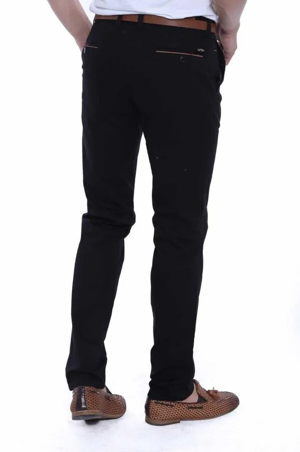 5 Pockets Patterned Black Men Pants - Wessi sold by Wessi product image thumbnail 3