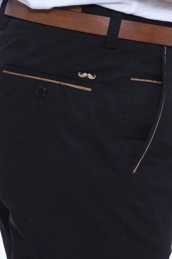 5 Pockets Patterned Black Men Pants - Wessi sold by Wessi product image thumbnail 4