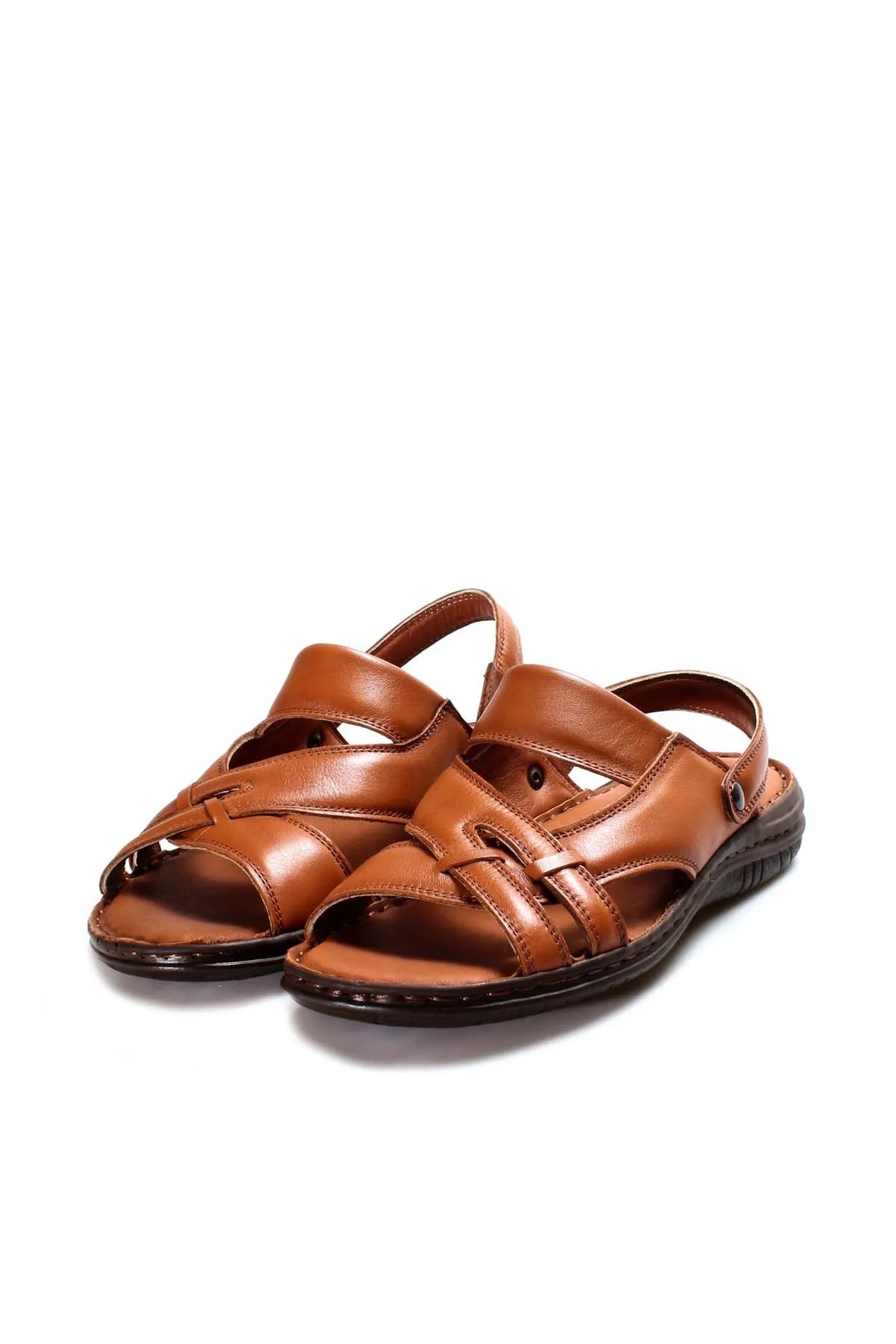 Men's Brown Leather Sandals - Wessi sold by Wessi product image thumbnail 5