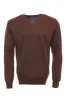 Light Brown Dot Patterned V Neck Sweater - Wessi sold by Wessi