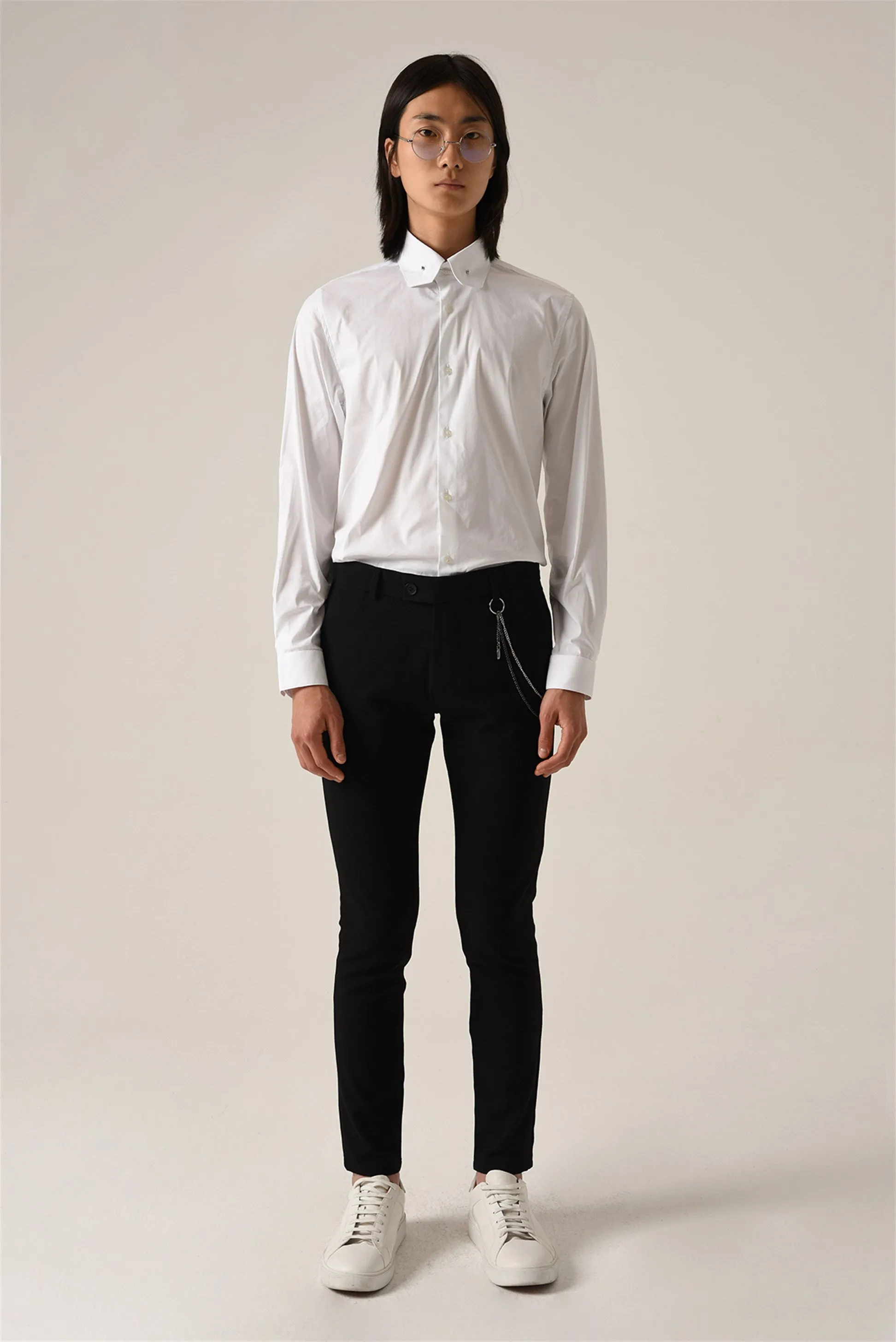 Men's Black Accessory Detail Slim Fit Trousers - Wessi sold by Wessi product image thumbnail 3