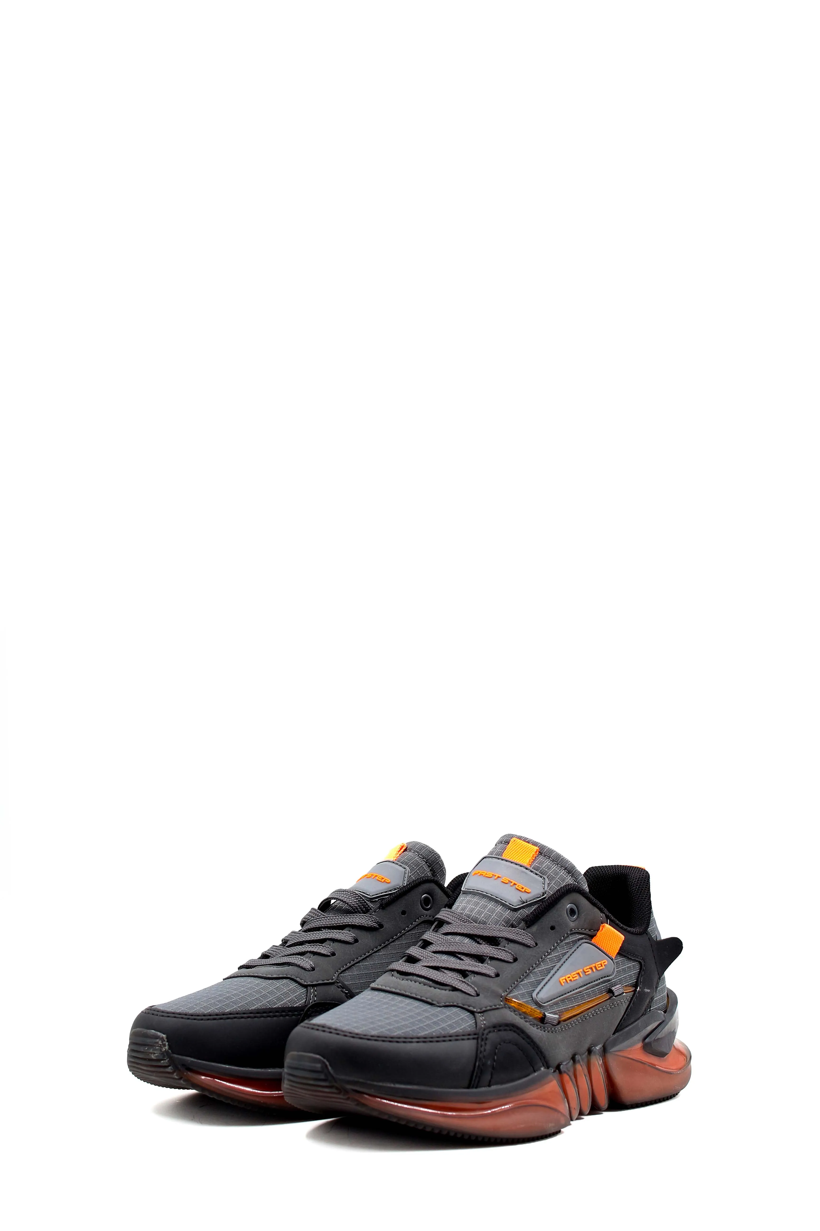 Men's Grey and Orange Athletic Sneakers - Wessi sold by Wessi product image thumbnail 5
