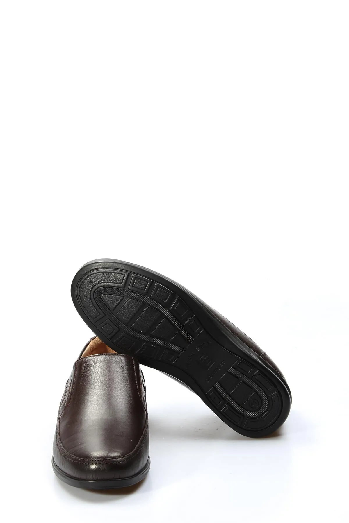 Men's Brown Leather Slip-On Loafers with Perforated Detailing - Wessi sold by Wessi product image thumbnail 4