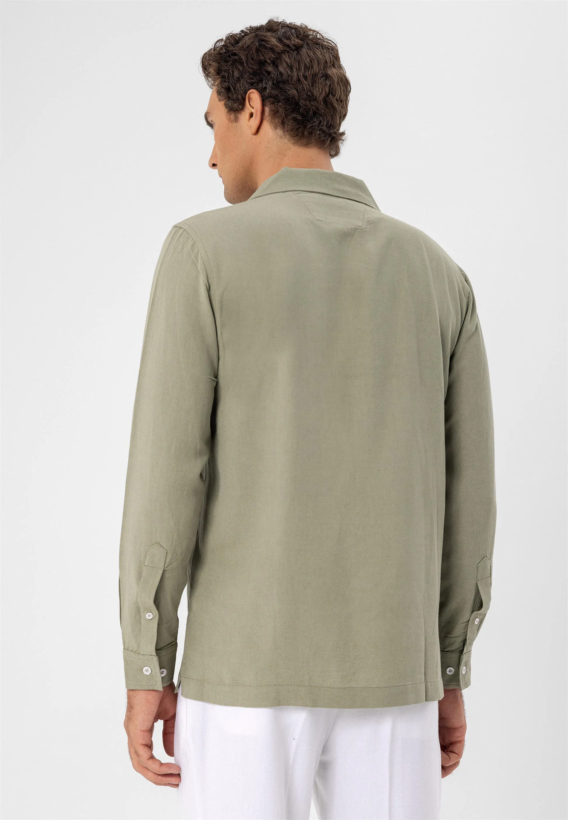 Light Khaki Button Detailed Men's Shirt - Wessi sold by Wessi product image thumbnail 2