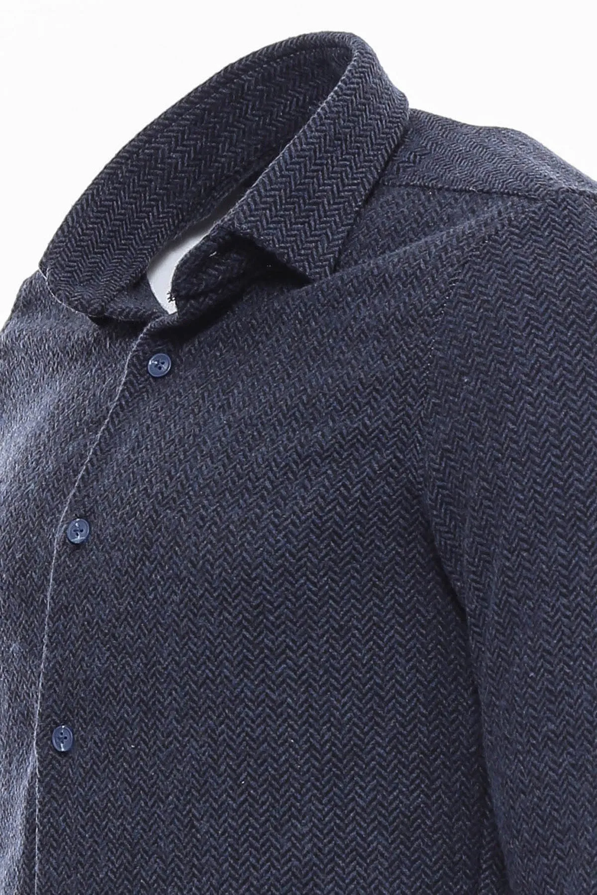 Thick Patterned Navy Blue Men Lumberjack Shirt - Wessi sold by Wessi product image thumbnail 4