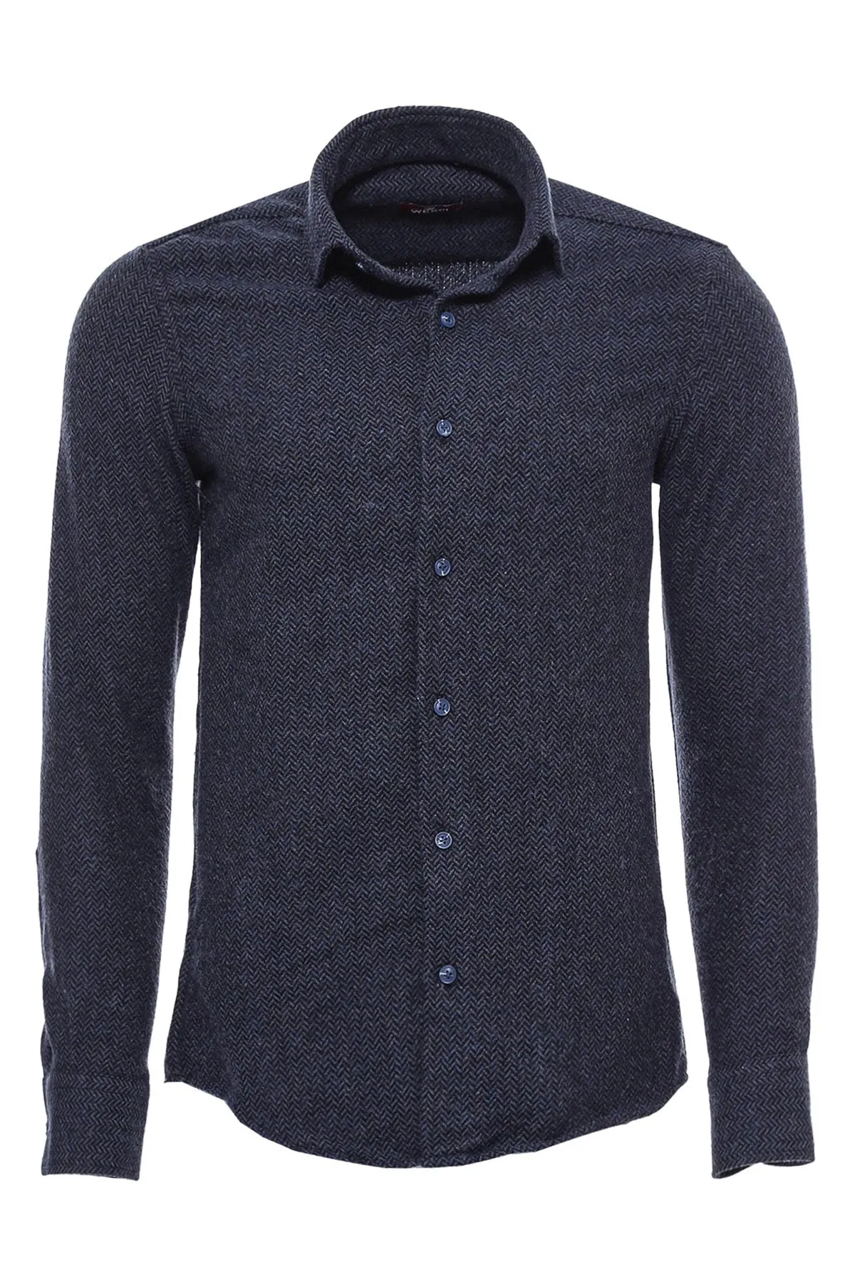 Thick Patterned Navy Blue Men Lumberjack Shirt - Wessi sold by Wessi