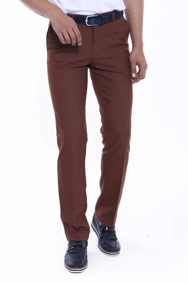 Dot Pockets Slim Fit Cotton Tan Men Pants - Wessi sold by Wessi product image thumbnail 3