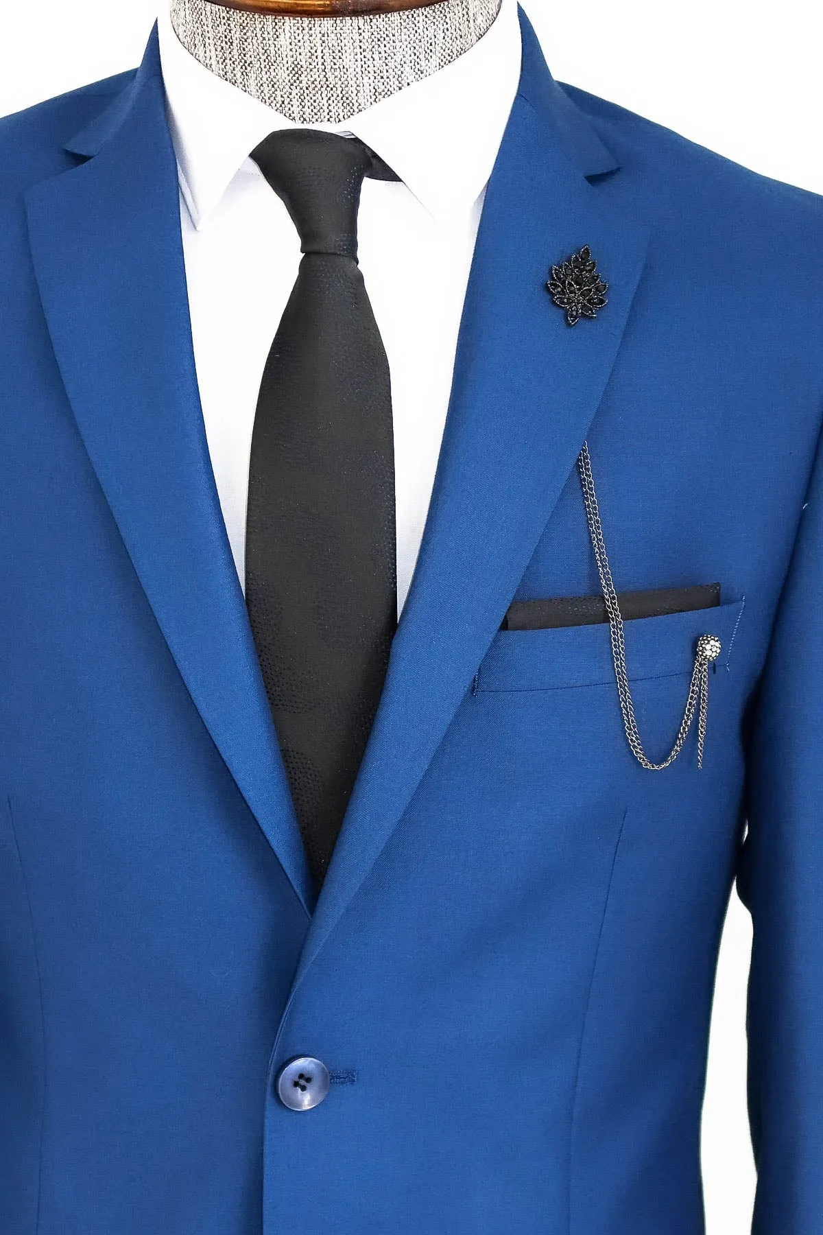 2 Piece 2 Buttons Blue Men Suit - Wessi sold by Wessi product image thumbnail 2