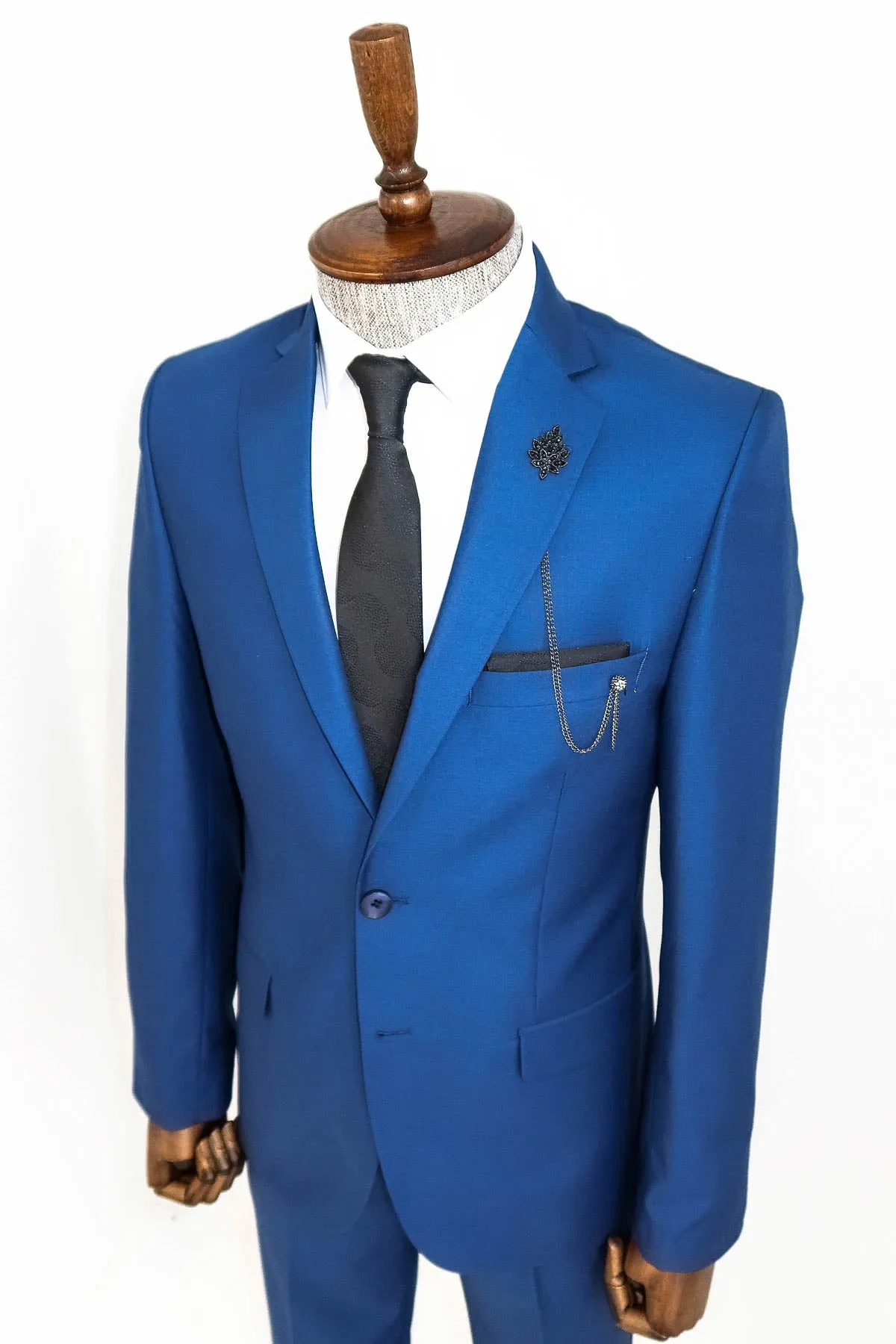 2 Piece 2 Buttons Blue Men Suit - Wessi sold by Wessi product image thumbnail 4