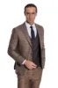 Slim Fit Checked Brown Men Suit - Wessi sold by Wessi