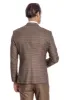 Slim Fit Checked Brown Men Suit - Wessi sold by Wessi