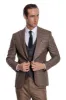 Slim Fit Checked Brown Men Suit - Wessi sold by Wessi