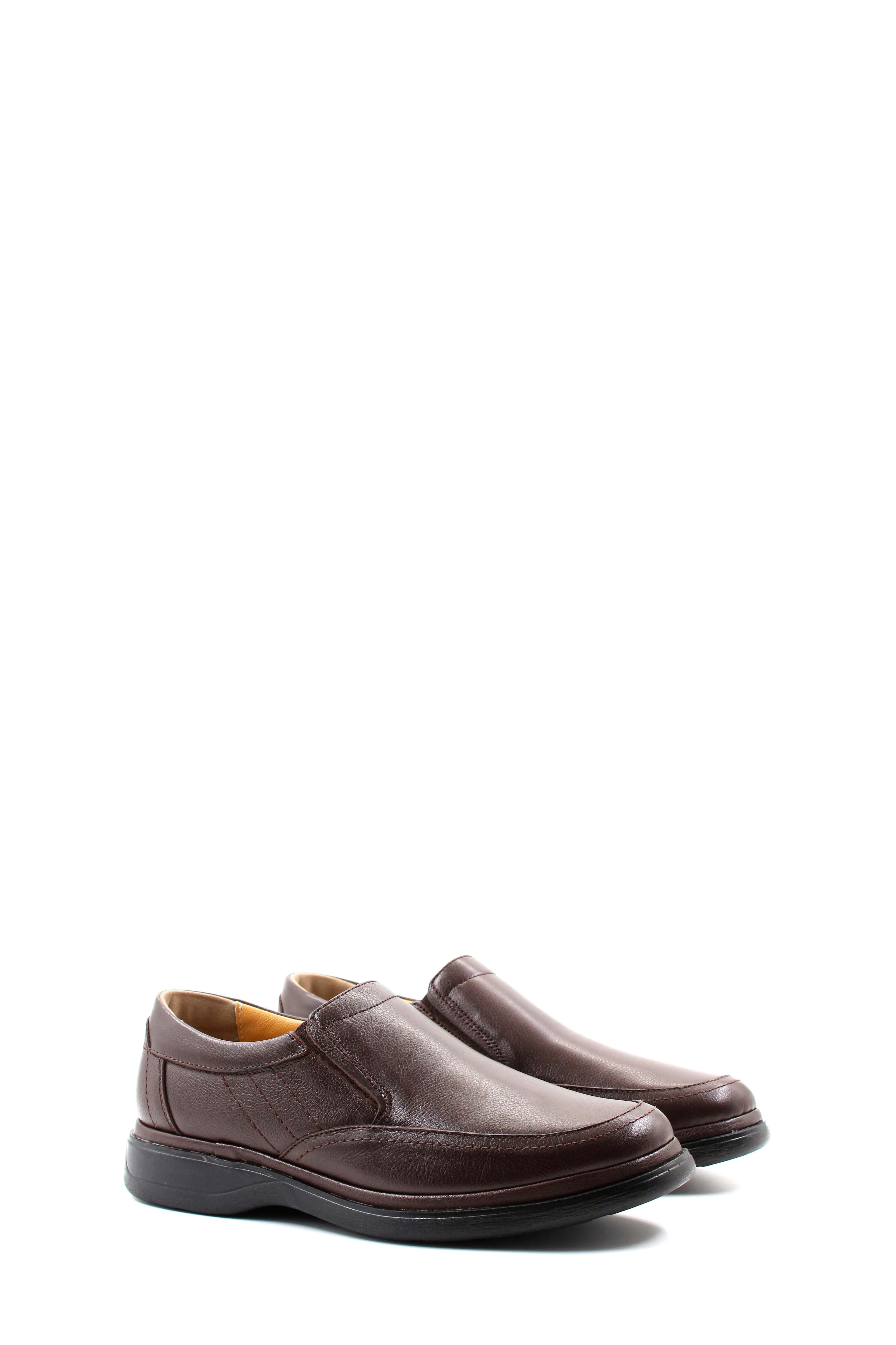 Brown Leather Slip-On Loafers-Wessi sold by Wessi product image thumbnail 4
