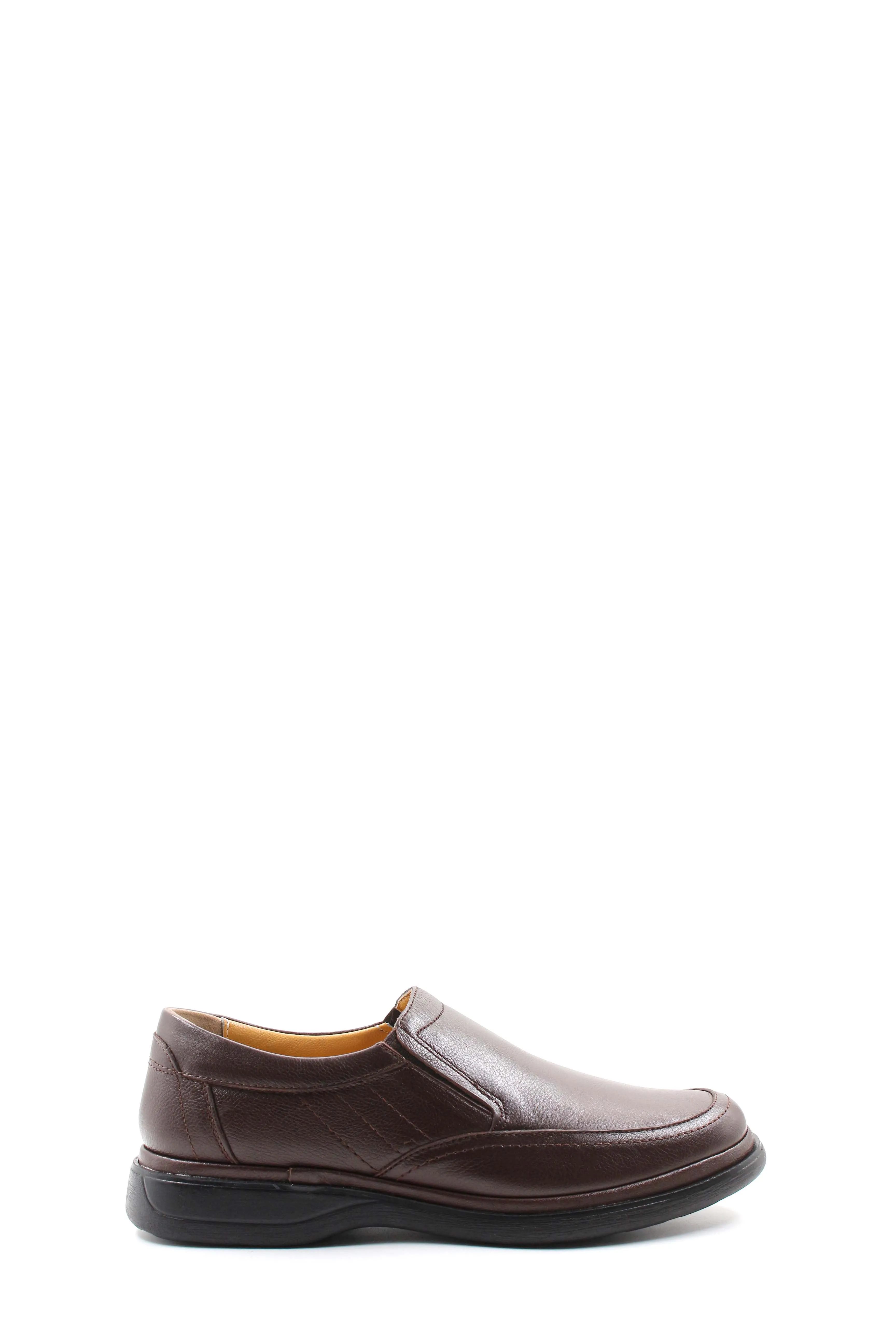 Brown Leather Slip-On Loafers-Wessi sold by Wessi
