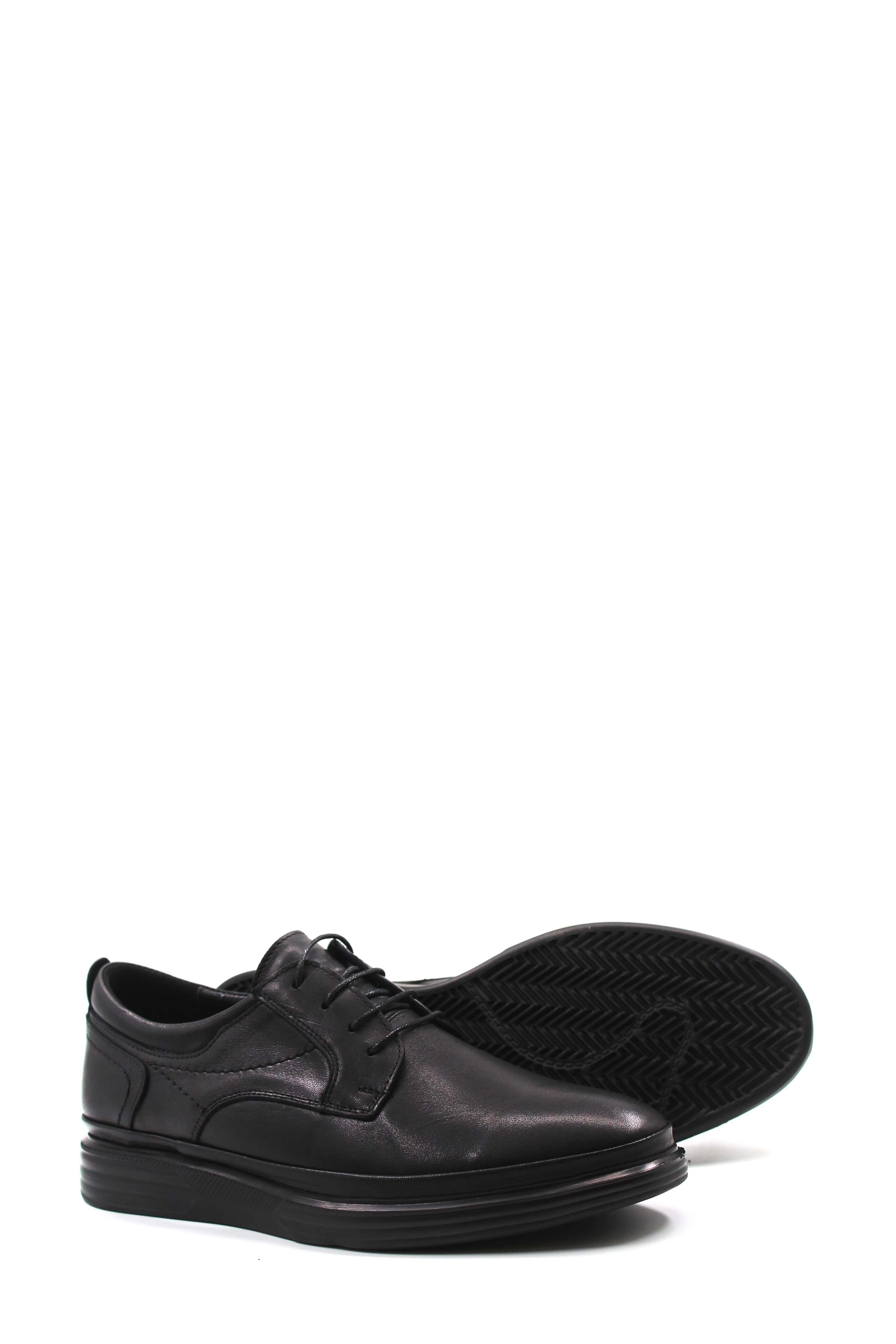 Black Leather Casual Derby Shoes-Wessi sold by Wessi product image thumbnail 3