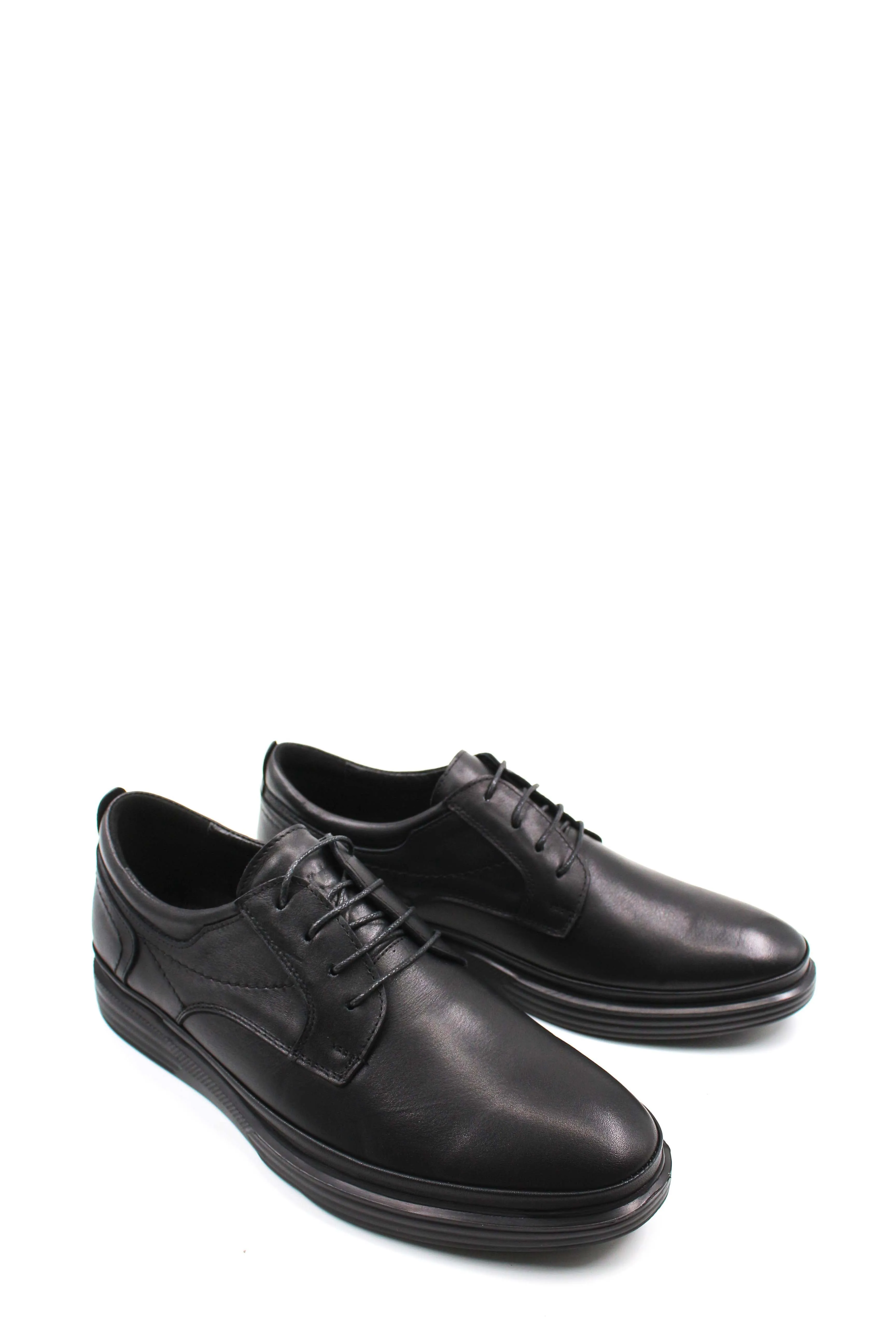 Black Leather Casual Derby Shoes-Wessi sold by Wessi product image thumbnail 4