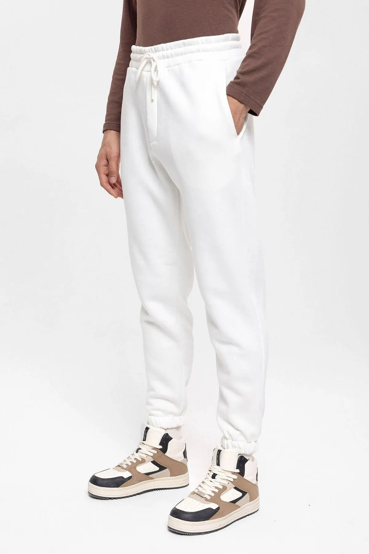 Men's Ecru Tracksuit with Elastic Legs - Wessi sold by Wessi product image thumbnail 2