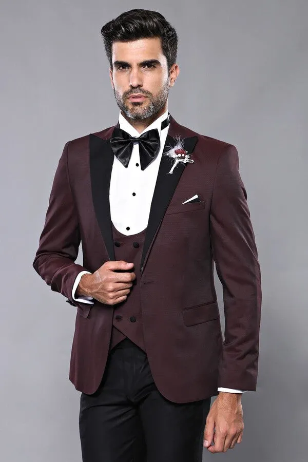 Claret Red Men's Tuxedo | Wessi sold by Wessi product image thumbnail 3