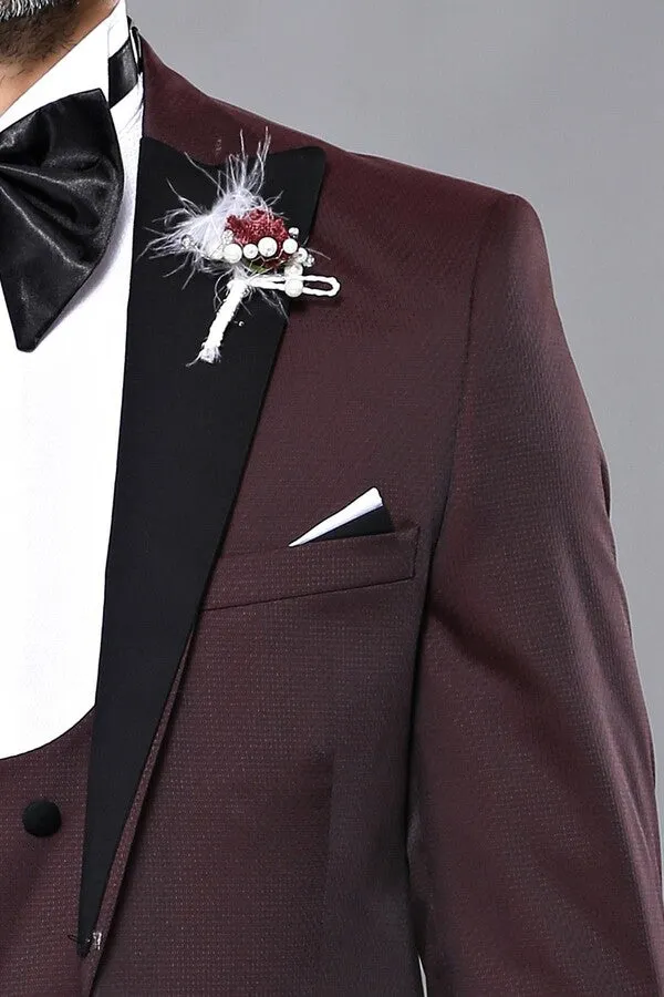 Claret Red Men's Tuxedo | Wessi sold by Wessi product image thumbnail 5