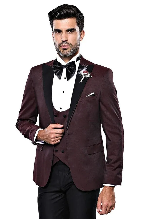Claret Red Men's Tuxedo | Wessi sold by Wessi