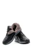 Men's Black Leather High-Top Sneakers with Ribbed Sole - Wessi sold by Wessi