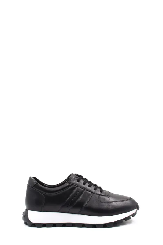 Black Leather Running Sneakers Wessi made by Wessi