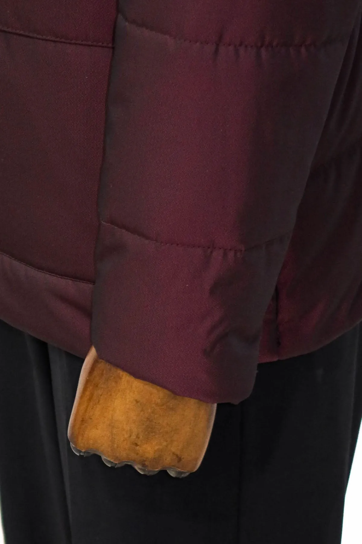 Slim Fit Hooded Burgundy Men Coat - Wessi sold by Wessi product image thumbnail 3