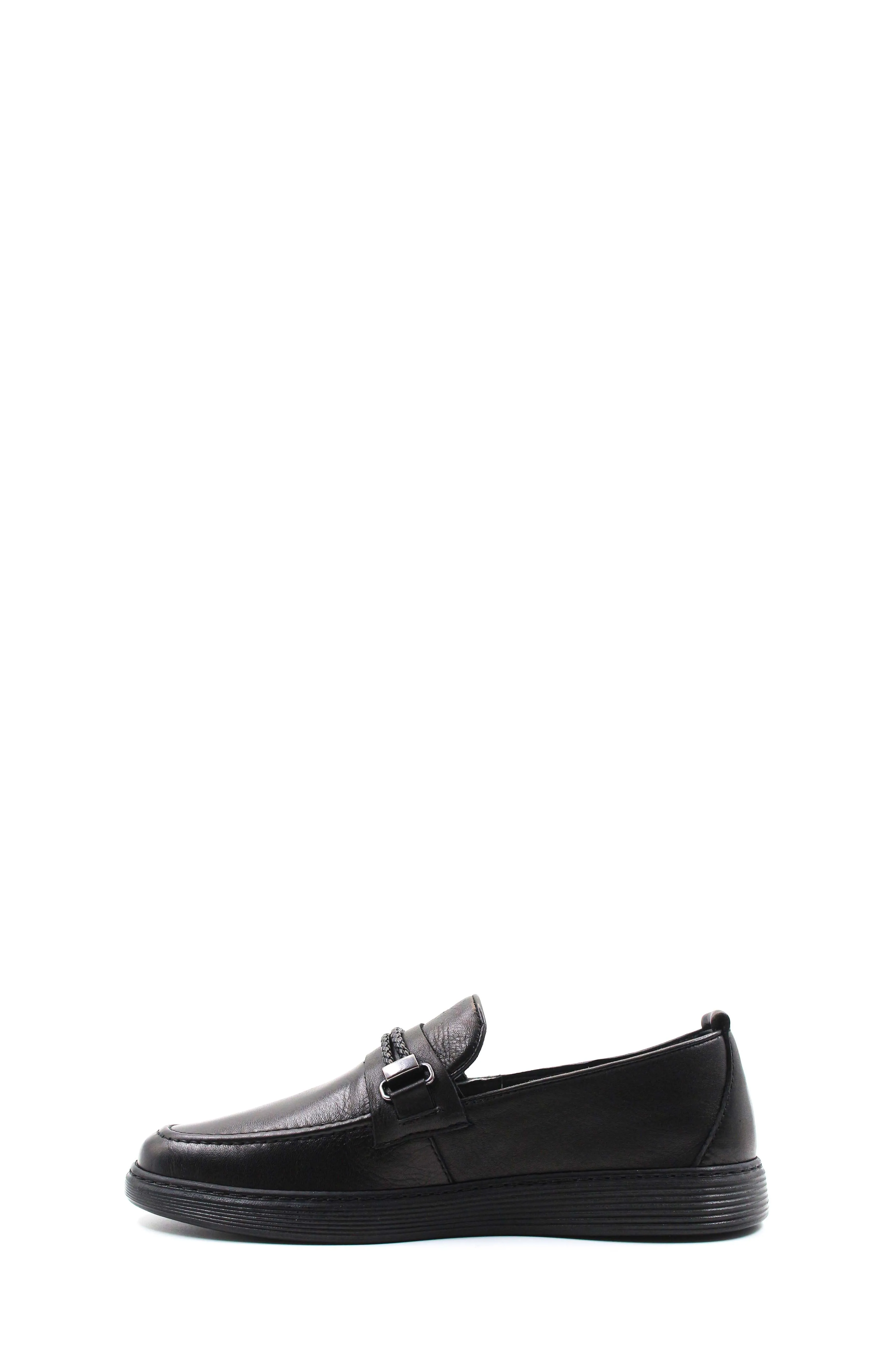 Men's Black Leather Buckle Loafers-Wessi sold by Wessi product image thumbnail 2