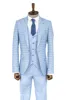 Checked Slim Fit Light Blue Men Suit and Shirt Combination- Wessi sold by Wessi