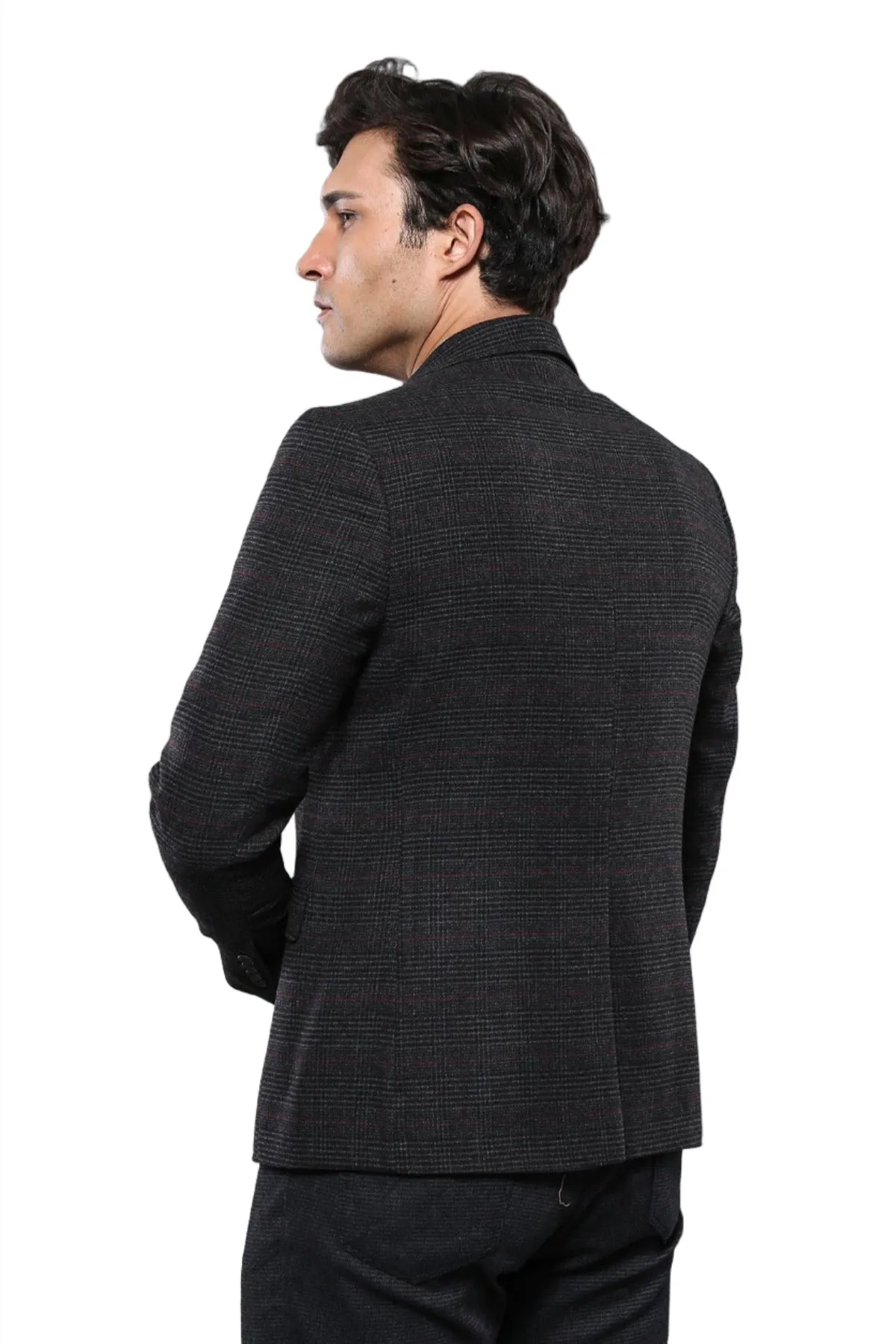 4 Drop Regular Cut Black Men Blazer - Wessi sold by Wessi product image thumbnail 4