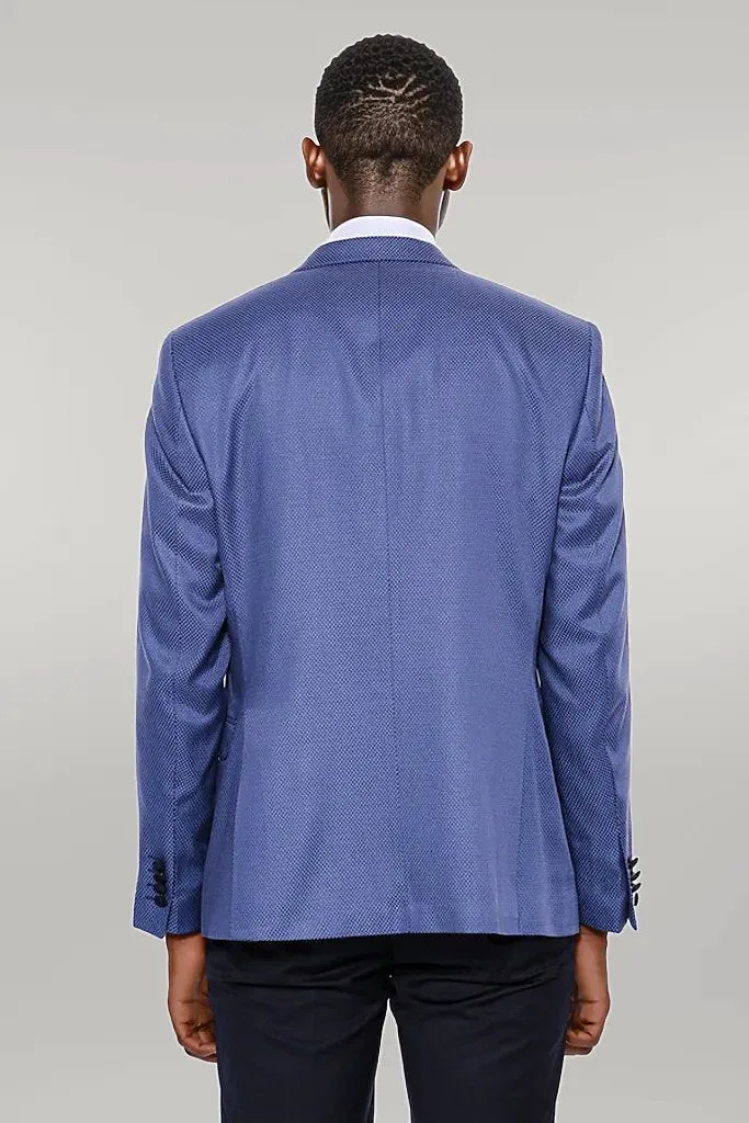 Patterned Blazer Navy Blue Mens Tuxedo - Wessi sold by Wessi product image thumbnail 4